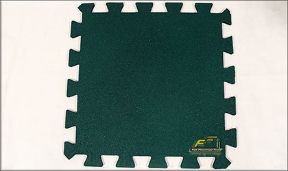 green interlocking rubber tile