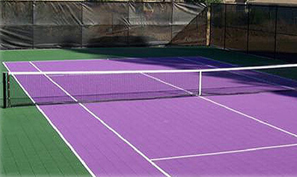 tennis rubber surface
