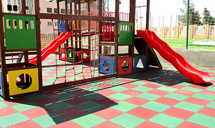 sports area rubber flooring