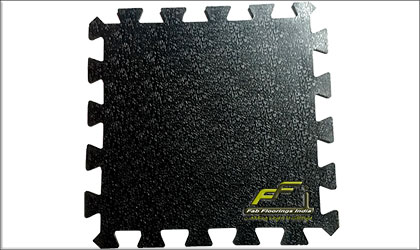 virgin pvc black interlocking tile