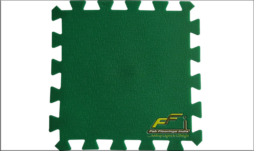 virgin pvc green interlocking tile
