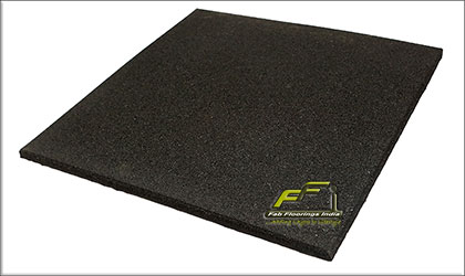20mm black rubber floor tiles