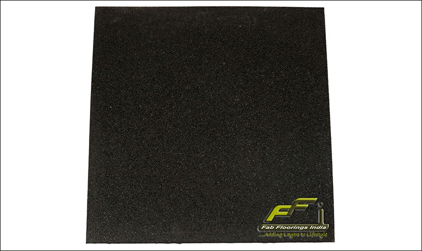 black rubber tile
