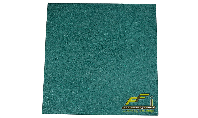 green rubber tile