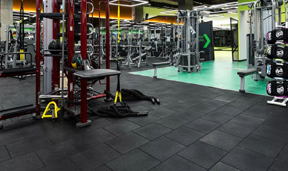 premium rubber flooring tiles mat